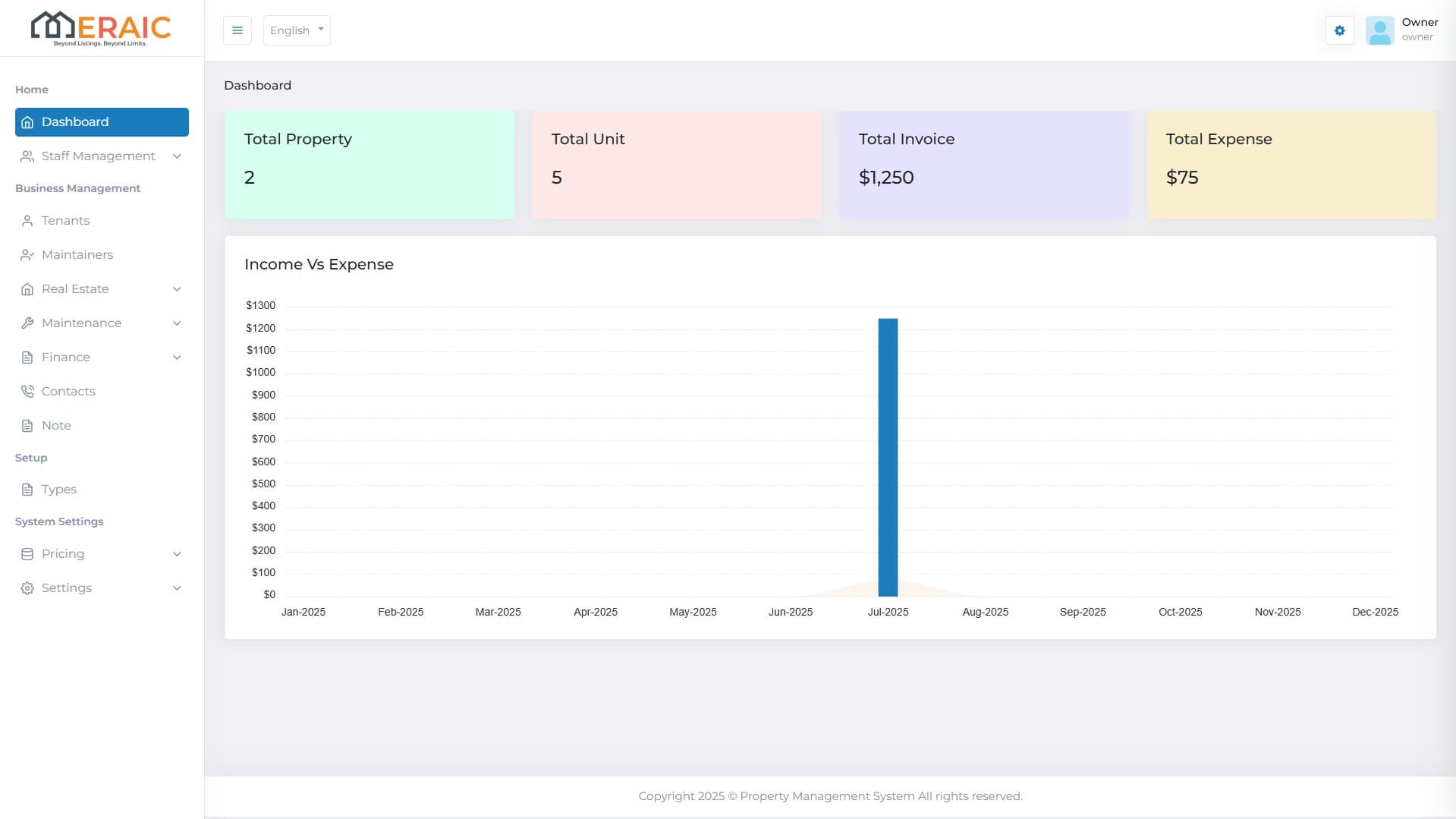 Meraic - Property Management System screenshot 1