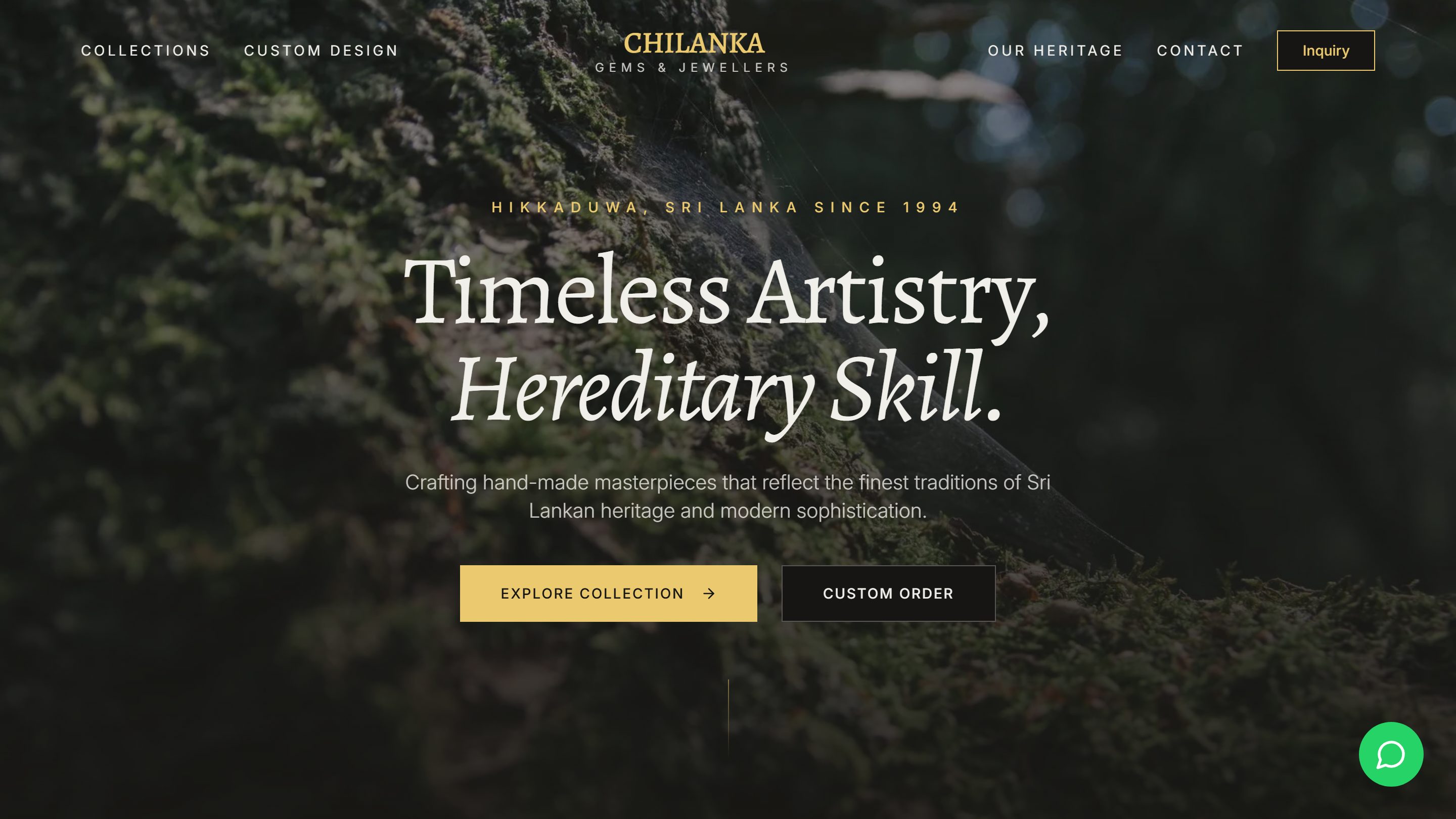 Chilanka Gems — Gem & jewellery brand website