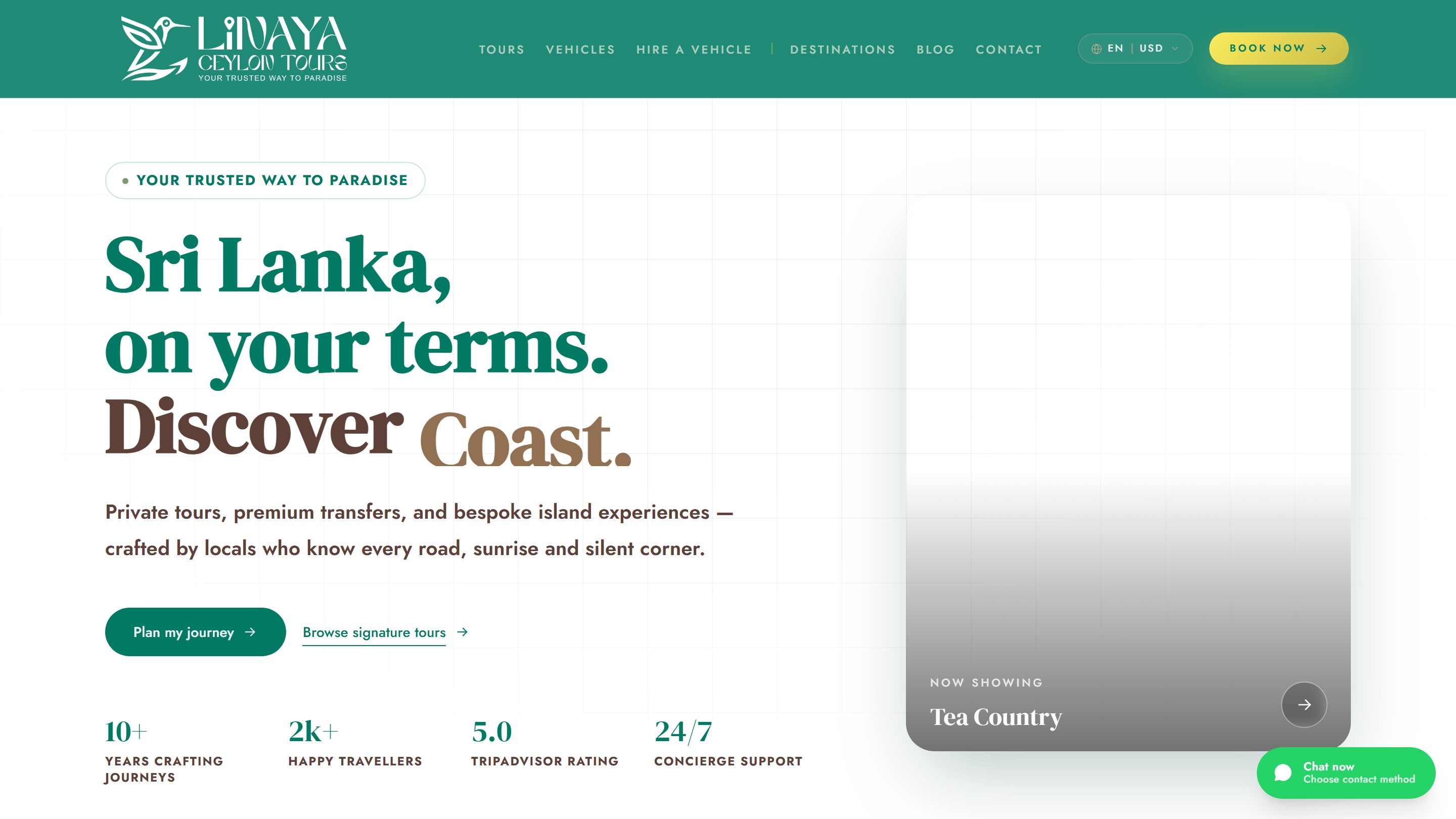 Linaya Ceylon Tours — Premium travel & tour website