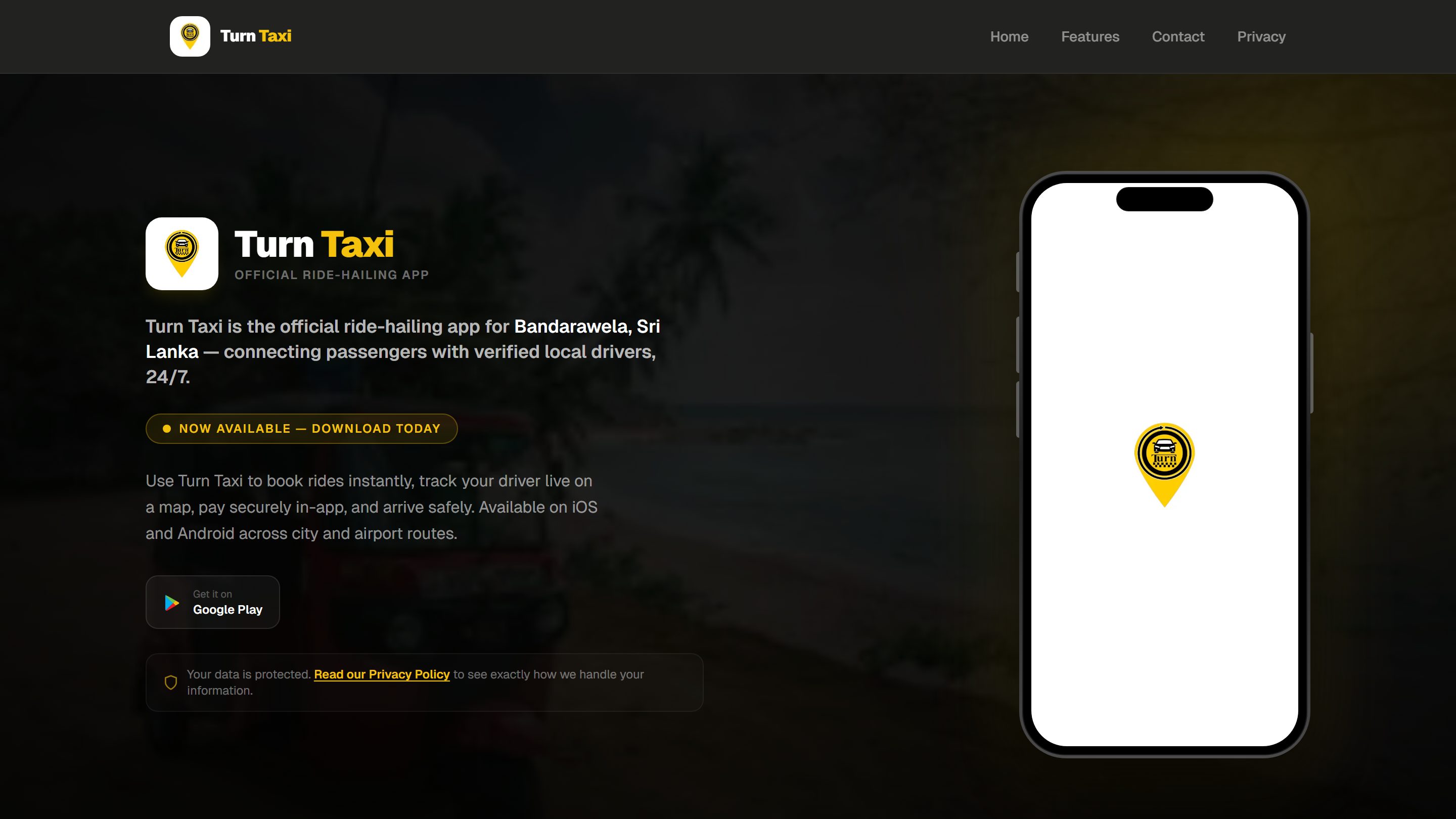 Turn Taxi — Taxi booking & ride-hailing platform