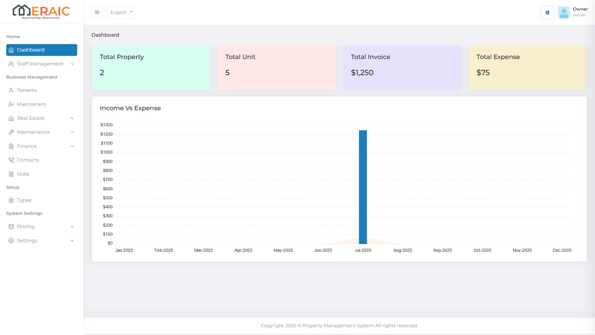 Meraic - Property Management System screenshot 1